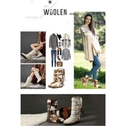 Bottes UGG Fourrure Épaisse pour Froid Intense